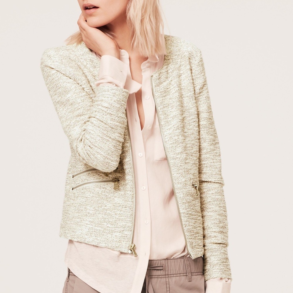 Lou & Grey Shimmer Gold Coast Zip Up Jacket